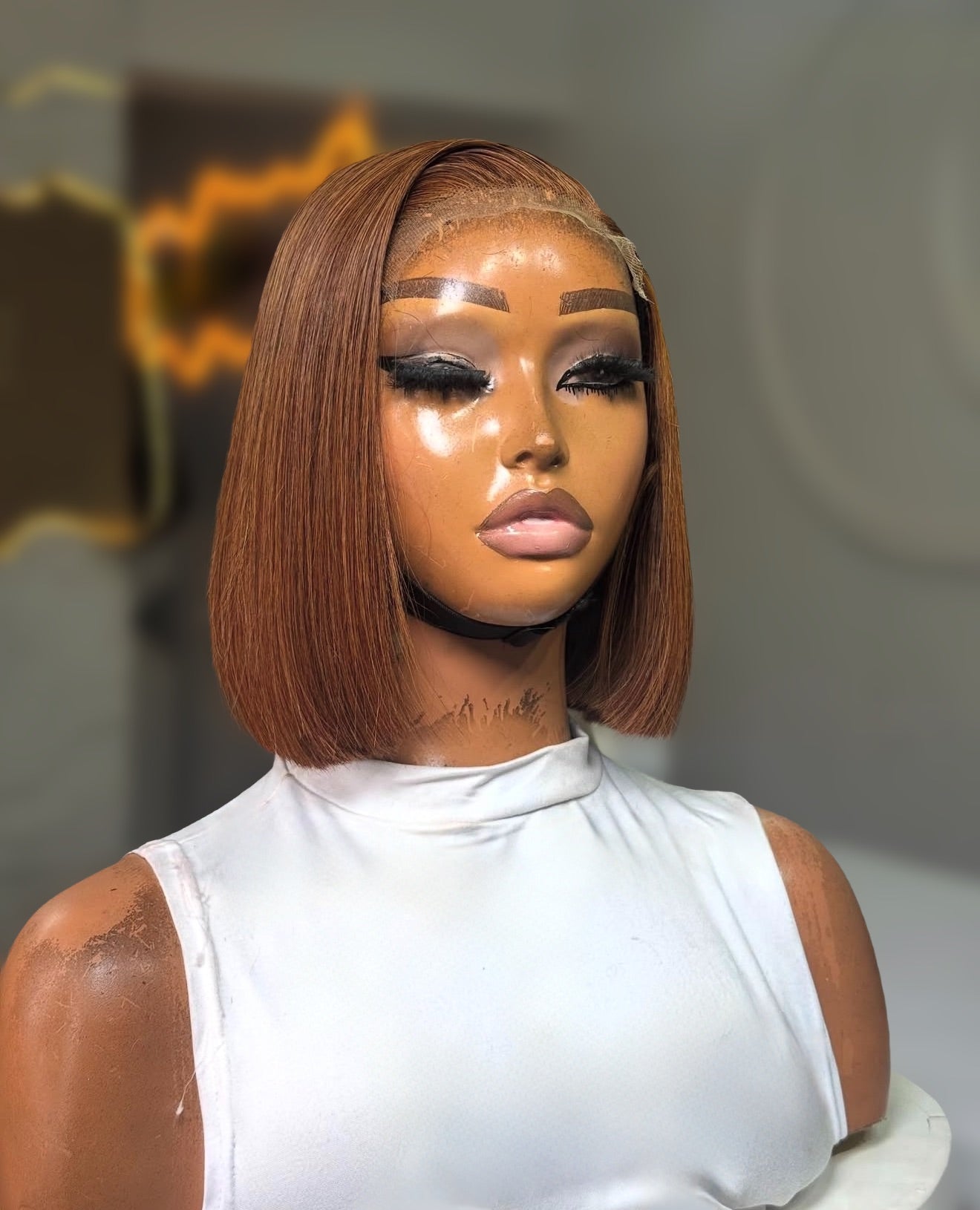 VIETNAMESE CHESTNUT BROWN 5*5 Hd lace Bob units 8”-14” 250g