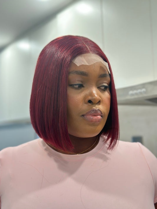 VIETNAMESE 6” 2*6 burgundy bob