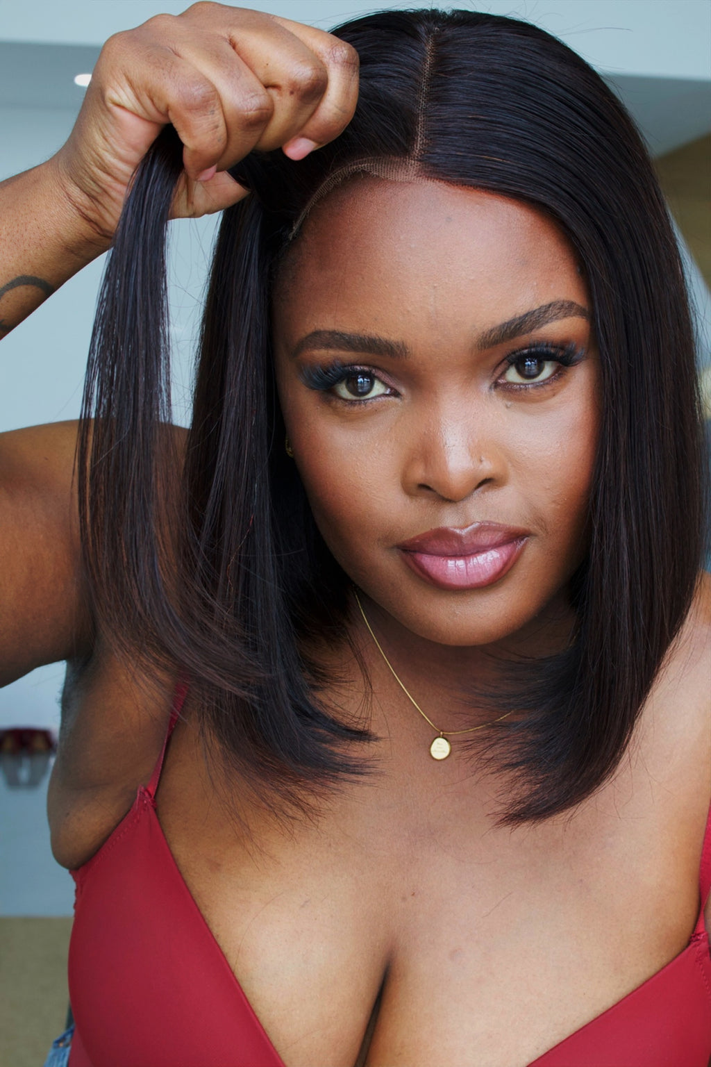 Virgin Hair 5*5 Hd lace Bob Unit 200% density