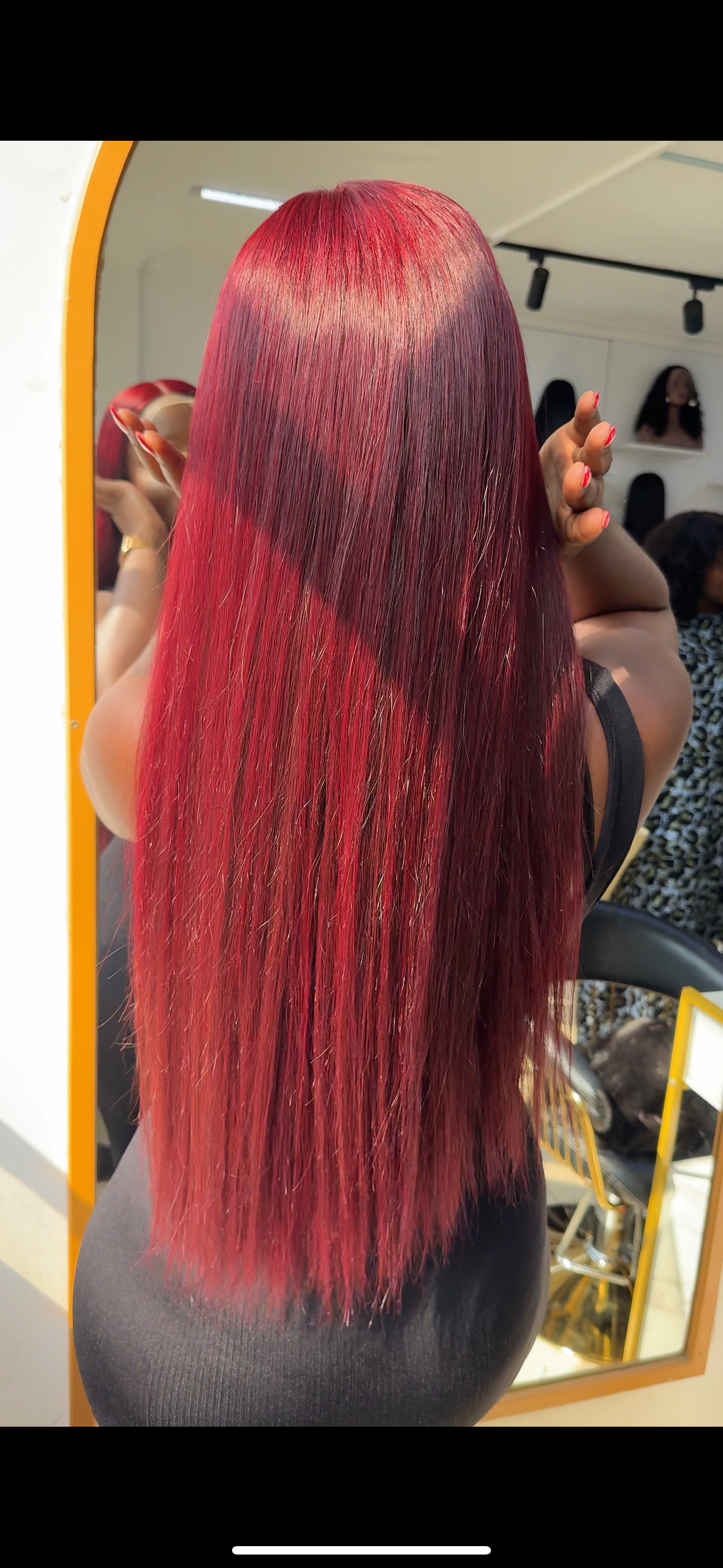 VIETNAMESE 26” 2*6 lace burgundy
