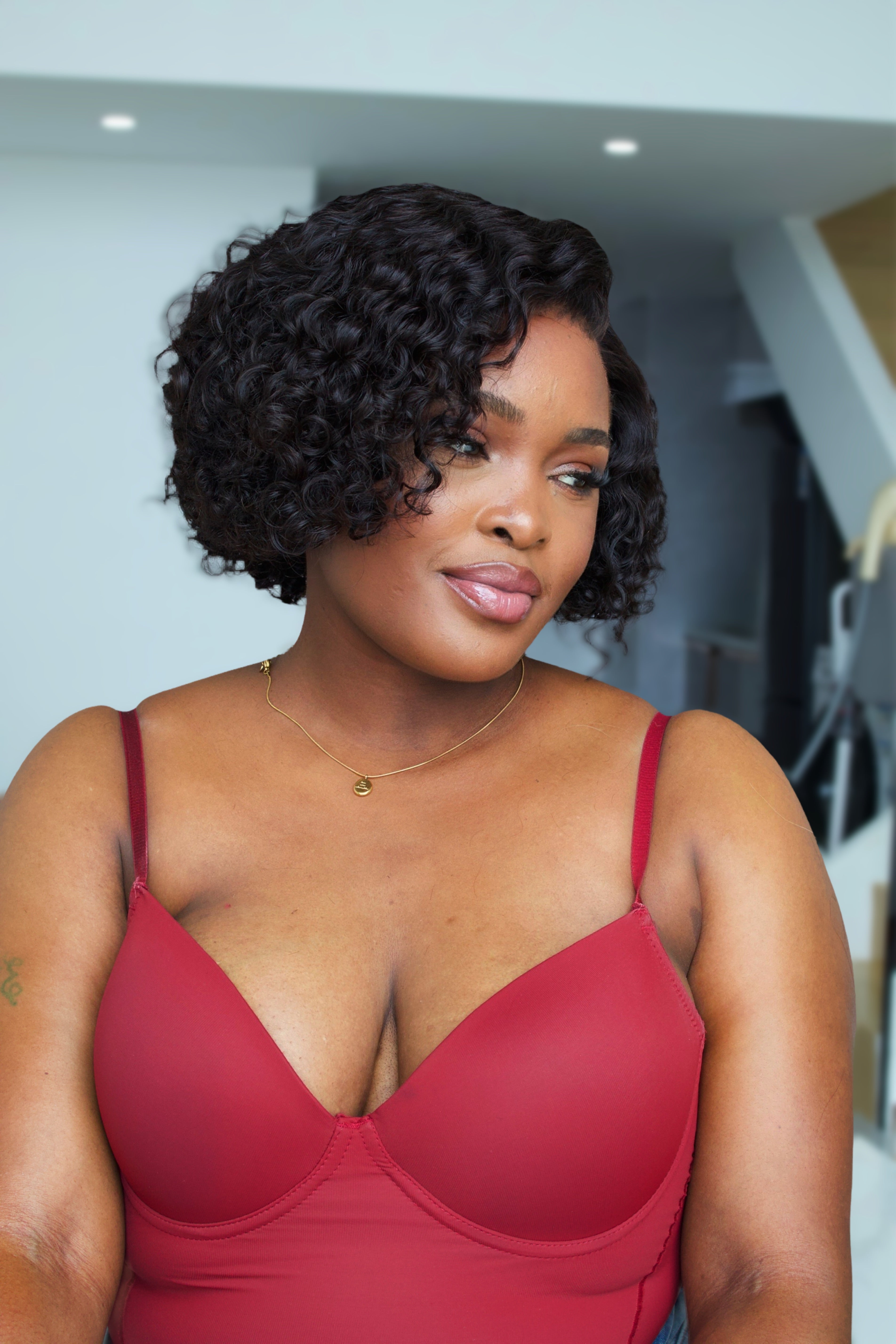 Raw Monaco Curl 7*7 Bob unit Completely Glueless